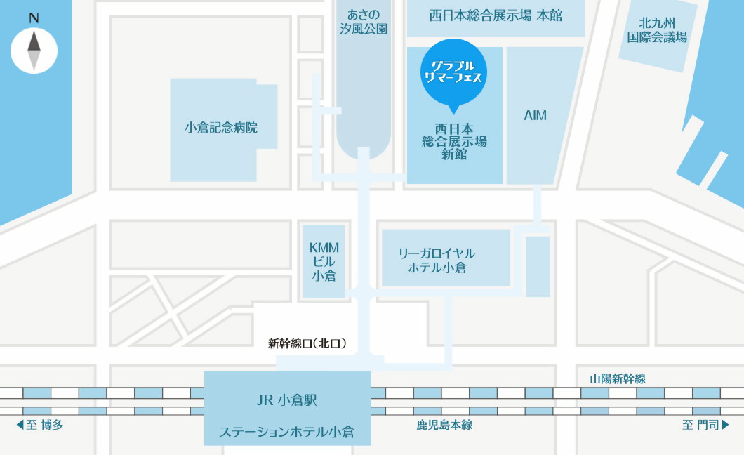 福岡会場の地図